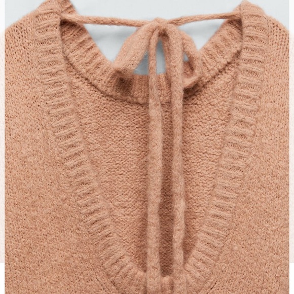 COPY - NWT Zara Wool Oversized Open Back Sweater Dress M - Picture 7 of 10